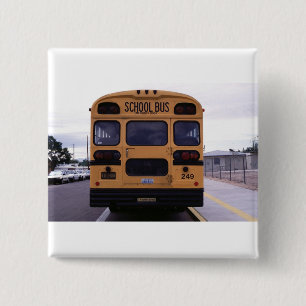 School Bus Picture Pinback Button