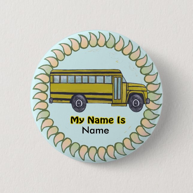 School Bus  pin button (Front)
