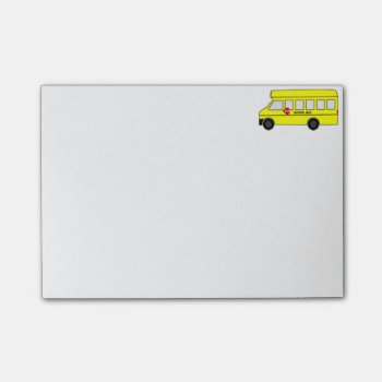 School Bus Post-it Notes by StuffOrSomething at Zazzle