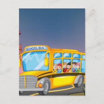 School Bus Postcard by GraphicsRF at Zazzle