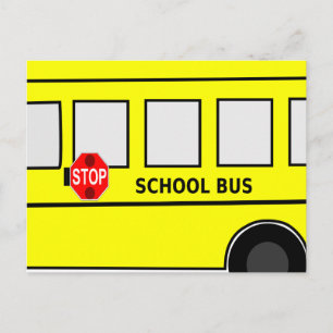 School Bus Postcard
