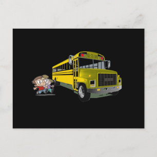 School bus postcard