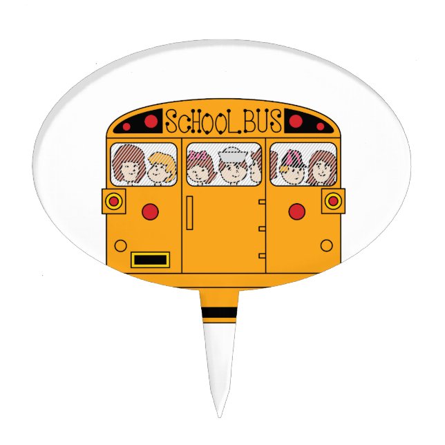 School Bus Rear Cake Topper (Front)