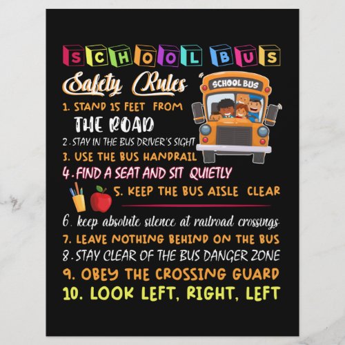 school bus safety rules letterhead