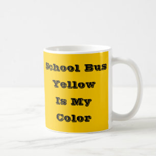 School Bus Safety Yellow Autumn Fall Solid Color Coffee Mug