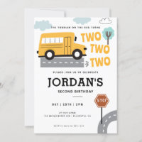 School Bus Second birthday Wheels on the Bus Party