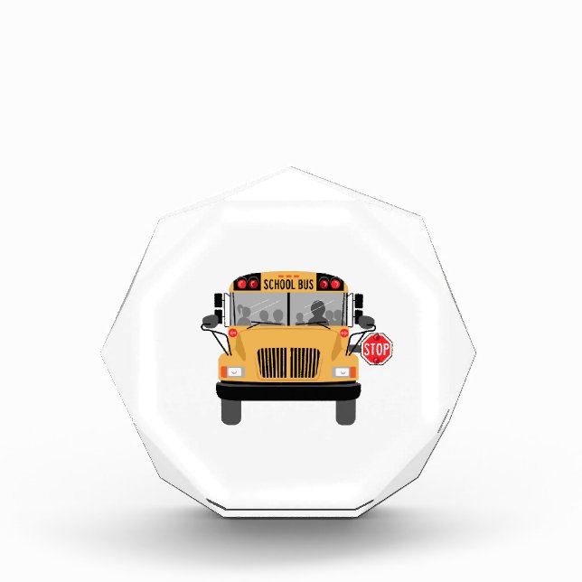 School Bus Stop Acrylic Award (Front)
