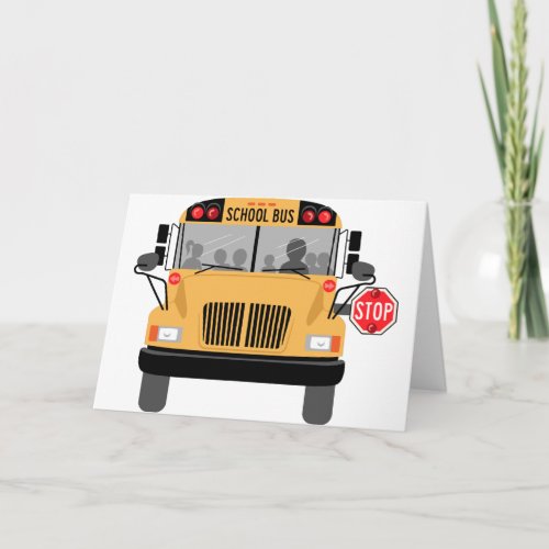 School Bus Stop Card