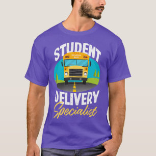 School bus student bus driver delivering gift T-Shirt