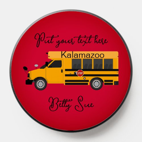 School Bus Student Driver Teacher PopSocket