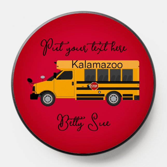 School Bus Student Driver Teacher PopSocket (Popsocket)
