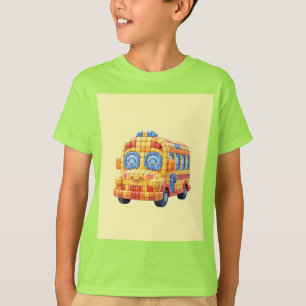 School Bus - sunny yellow background T-Shirt