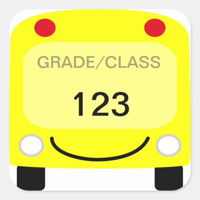 School Bus Tag Sticker (Front)