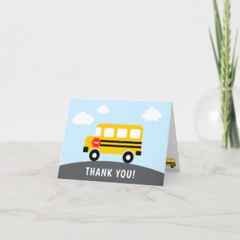 School Bus Thank You Card by Nickwilljack at Zazzle