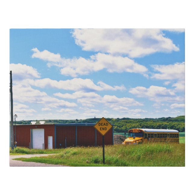 School Bus to Nowhere  Faux Canvas Print (Front)