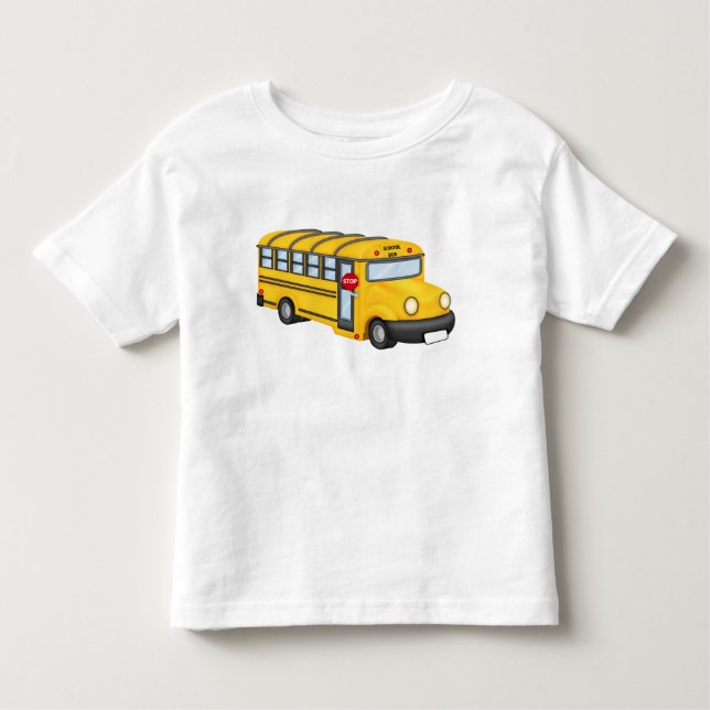 School bus toddler transportation t-shirt (Front)