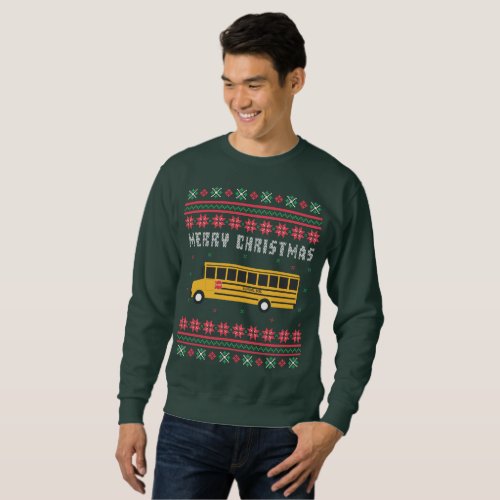 School Bus Ugly Christmas Sweater