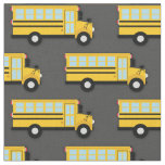 School Bus Vehicles Cute Kids Fabric