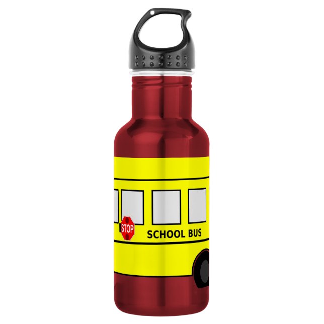 School Bus Water Bottle (Front)