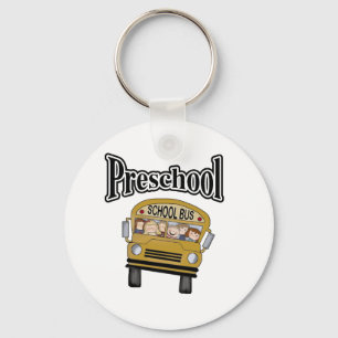 School Bus with Kids Preschool Keychain