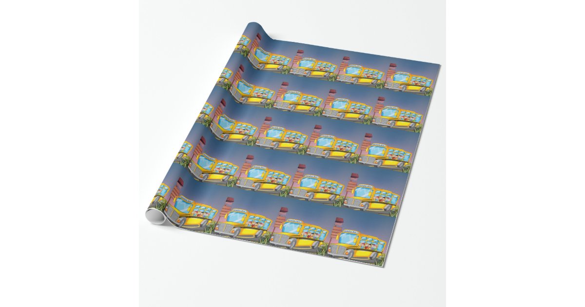 School bus wrapping paper | Zazzle