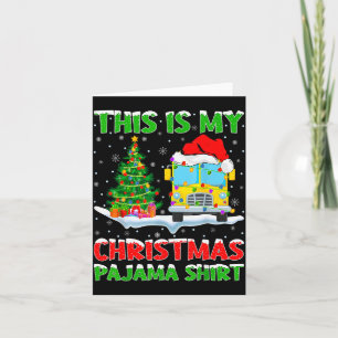 School Bus Xmas Tree Lights This Is My Christmas P Card