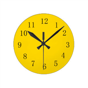 Yellow Bus Wall Clocks Zazzle School Bus Yellow Kitchen Wall Clock