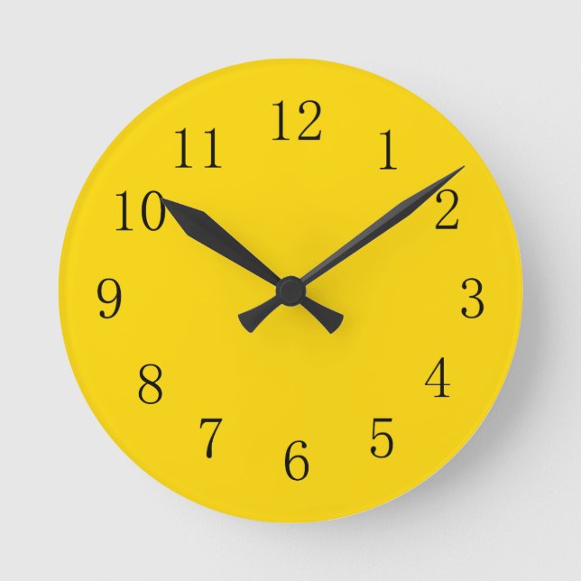 School Bus Yellow Kitchen Wall Clock (Front)