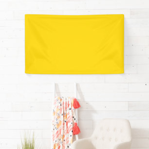 School Bus Yellow Solid Color Banner
