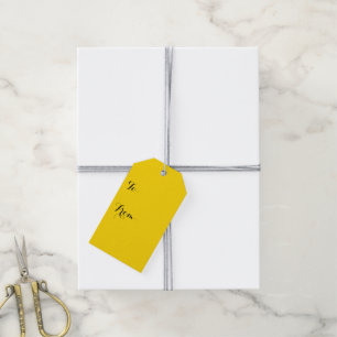School Bus Yellow Solid Color Gift Tags