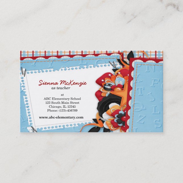 School Business Card (Front)