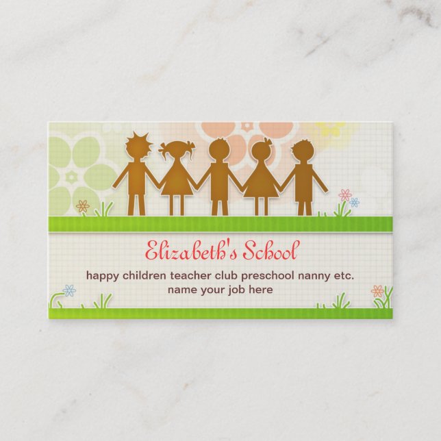 school business card (Front)