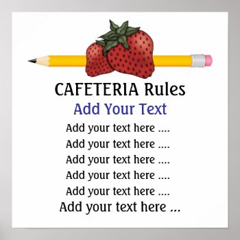 School Cafeteria Poster - Srf by sharonrhea at Zazzle