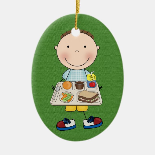 School Cafeteria- SRF Ceramic Ornament (Front)