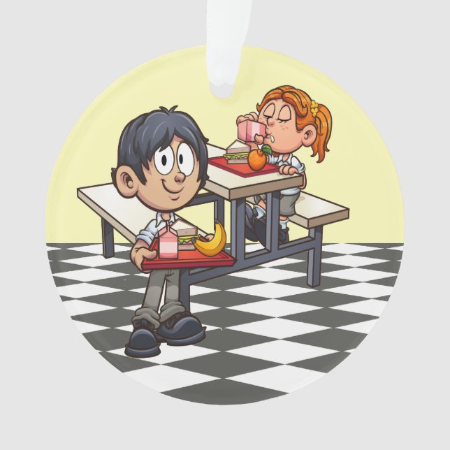 School Cafeteria Thank You Ornament (Front)