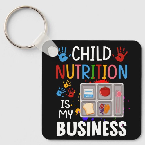 School Cafeteria Worker Lunch Lady Food Tray Child Keychain