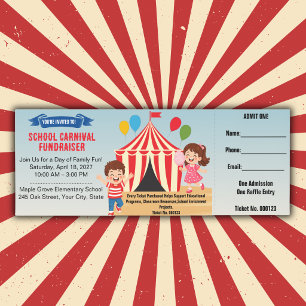 School Carnival Fundraiser PTA Event Raffle Tickets