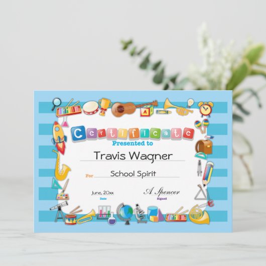 School Certificate (Standing Front)