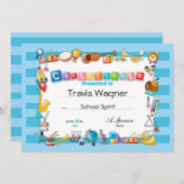 School Certificate (Front/Back)