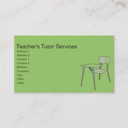Customizable School Chair Business Card Template