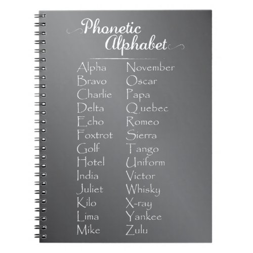 School Chalk Blackboard Phonetic Alphabet Spelling Notebook