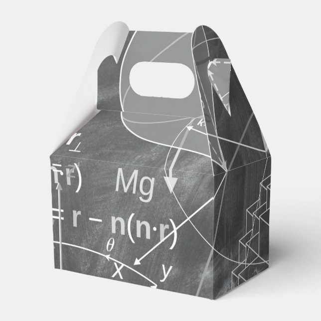 School Chalkboard Math Favor Boxes (Front Side)