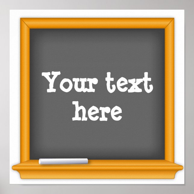 School Chalkboard  Poster (Front)