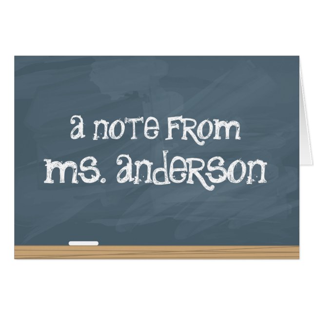 School Chalkboard with smudge marks Cards (Front Horizontal)