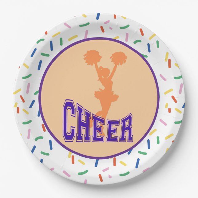 School Cheer Leader  Paper Plates (Front)