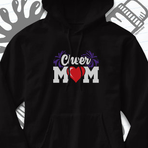 School Cheerleader Squad Sports Proud Cheer Mom Hoodie