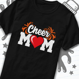 School Cheerleader Squad Sports Proud Cheer Mom T-Shirt