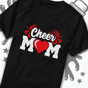School Cheerleader Squad Sports Proud Cheer Mom T-Shirt