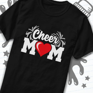 School Cheerleader Squad Sports Proud Cheer Mom T-Shirt