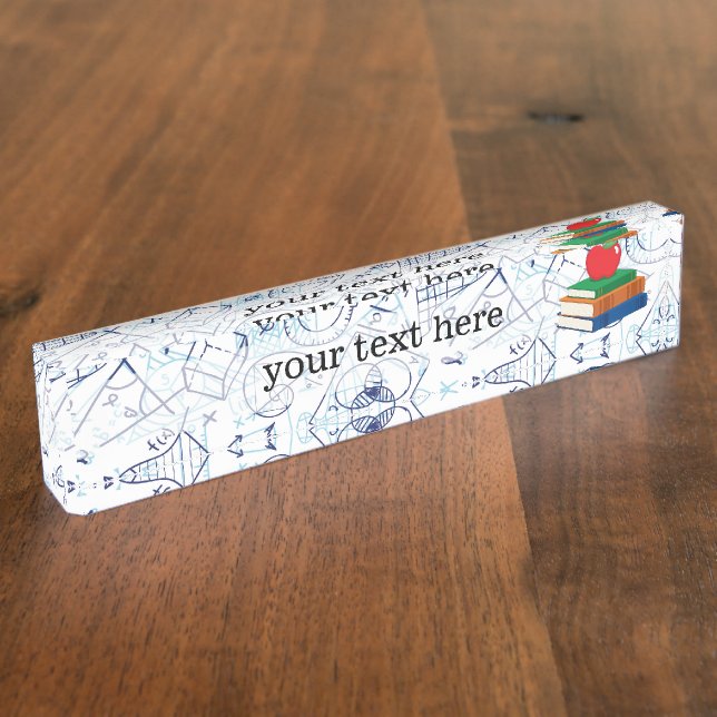 School chemical pattern name plate (Side)